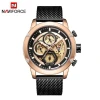 NAVIFORCE/ Lingxiang 9167 Men's Watch, waterproof quartz leather strap, six-hand multi-functional mesh strap men's watch Specification image